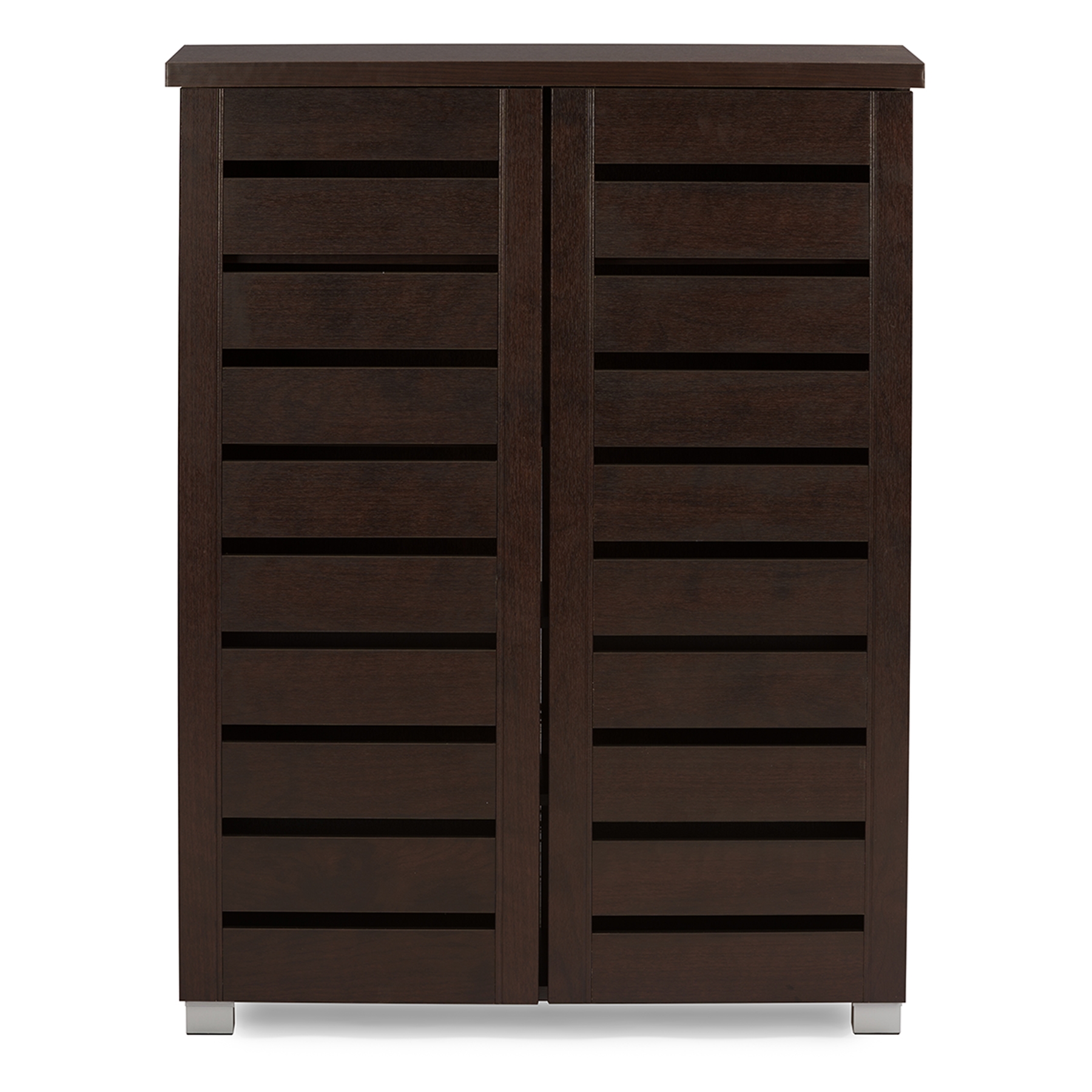 Baxton Studio Adalwin Modern and Contemporary 2 Door Dark Brown